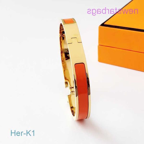 

designer hermss bracelets bangle herms bracelet online shop lassic h 8mm gold luxury brand enamel for men women birthday mother' day j, Black