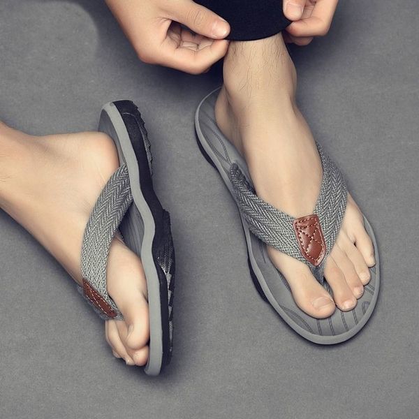 

slippers summer men flip flops massage skidproof good quality double sole shoes soft comfortable big size male 230421, Black
