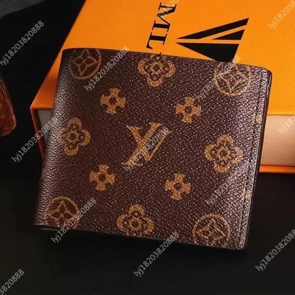 

classic type billfold for woman shopping coin purse genuine leather wallet card holders luxury brand with box222q, Red;black