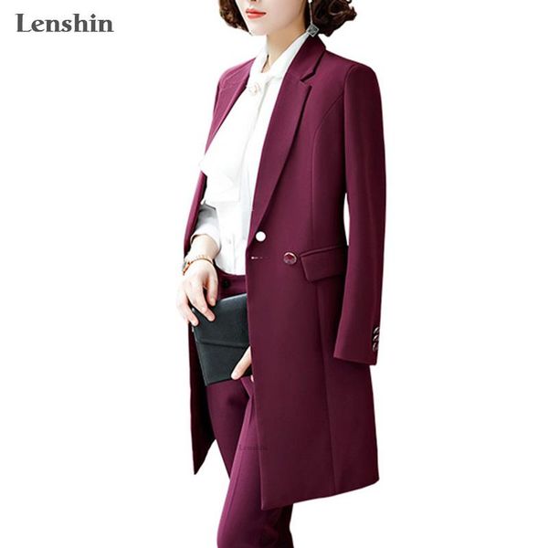 

fur lenshin women wine red polyester vintage trench outerwear thick long coat windproof jackets fashion style winter wear, Black