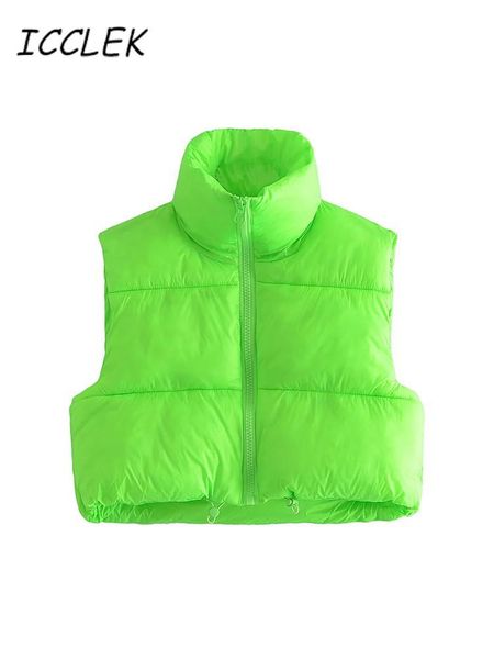 

vests icclek women jackets vests female clothing sleeveless jackets winter jackets 2022 woman sleeveless vests padded cotton parkas, Black;white
