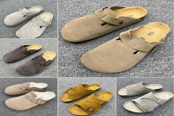 

man slippers birkens boston soft footbed sandals fashion women winter slipper size 35444269403, Black