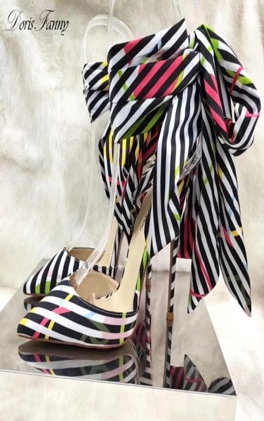 

fashion casual designer women sandals summer ladies high heels printed ankle strap silk women heels wedding party sh1647535, Black