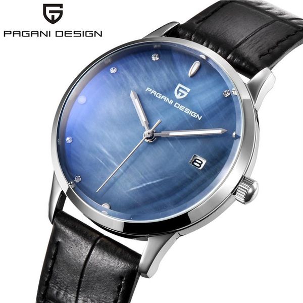 

pagani design brand lady fashion quartz watch women waterproof 30m shell dial luxury dress watches relogio feminino xfcs244h, Slivery;brown