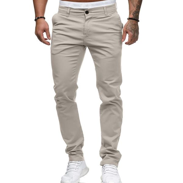 

pants men's trousers midwaist men's pants springautumn casual solid full length sweatpants oversize pants men streetwear trousers, Black