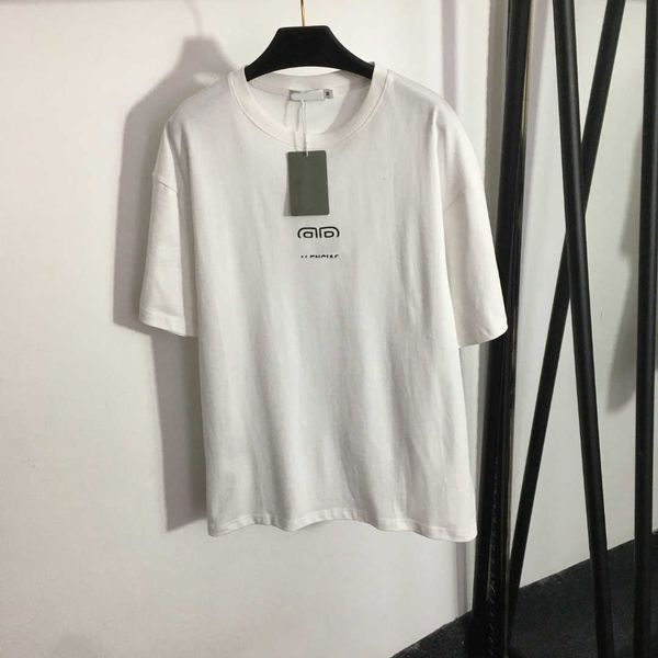 

23ss womens designer clothing tee womens t-shirt round neck pure cotton offset printing logo alphabet print loose all-match short sleeve t-s, White