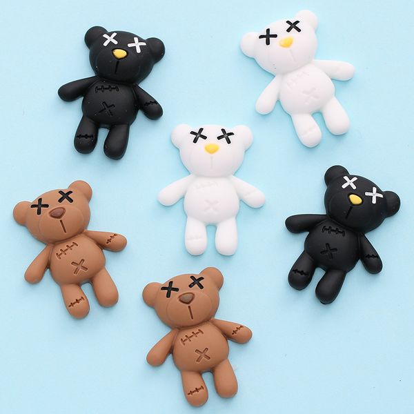 

shoe parts accessories teddy bear croc charms woman original luxury jeans clogs pendant designer ornaments fit pins pack wholesale 230421, White;pink