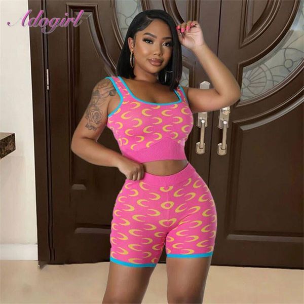 

dress fitness actieve tweedelige set zomer outfit trainingspak vrouwen solide mouwloze ring vest crop biker shorts straat bijpassend, White