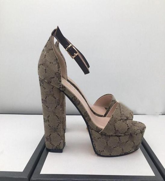 

2021 famous brand womens high heeled sandals r fashion printing 13cm women shoe outdoor lawn antiskid wear resistant la4408394, Black