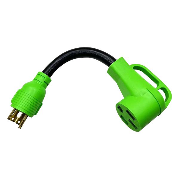 

L14-30P twisted lock male to 14-50R female, American standard RV generator power cord conversion plug