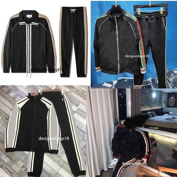 

fashion deisgner womens with the same webbing reflective designer brand tracksuits pants new jacket tracksuit hoodie couple models jogging s, Gray