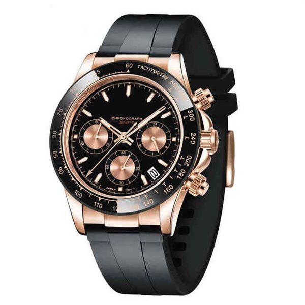 

designer quartz reloj luxury mens watches rubber strap steel round sapphire glass gmt analog dz chronograph fashion sports brand t2451, Slivery;brown