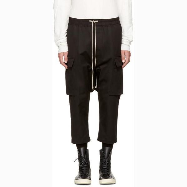 

pants men's clothing hair stylist fashion personality hip hop male harem pants casual overalls plus size costumes, Black