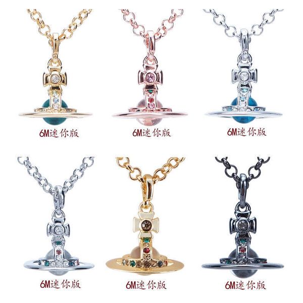 

western empress dowager vivian vivienne mini small 6mm transparent pearl color diamond stereoscopic earth collar necklace, Silver