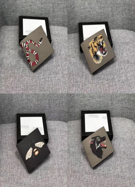 

5a quality luxury designer card holders g wallets genuine leather men nylon fashion coin purses holder little bee box women039s7114129, Red;black