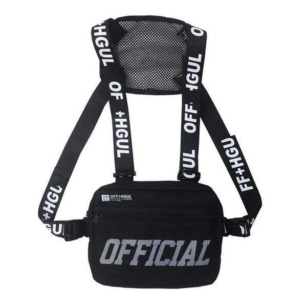 

trendy chest bag ins letter printing skills tactical men and women vest248c
