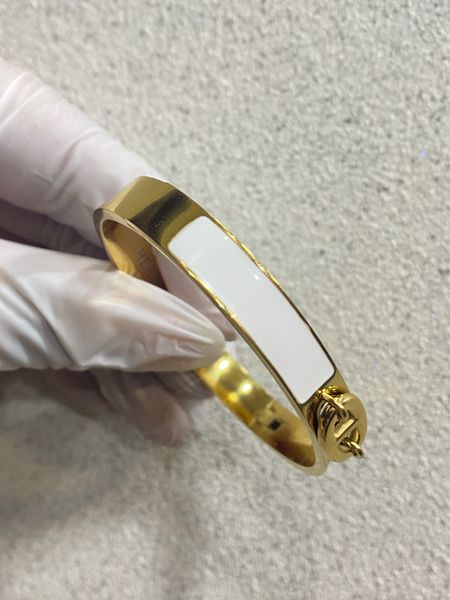 

classic luxury designer gold bangle h bangle men women 18k rose gold letter bracelets luxury design jewelry bangle colorfast hypoallergenic, Black