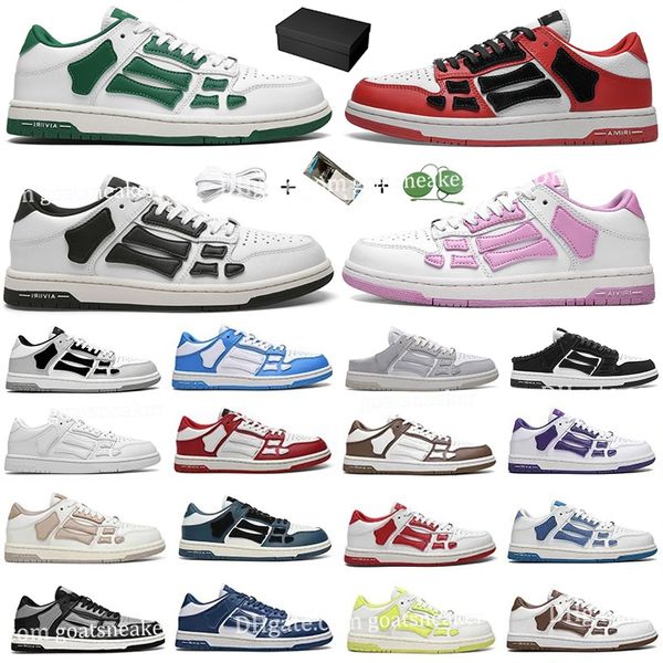 

designer shoes skelet bones runner low skel skeleton shoes skeletons women men sports retro sneakers black white leather lace up trainer