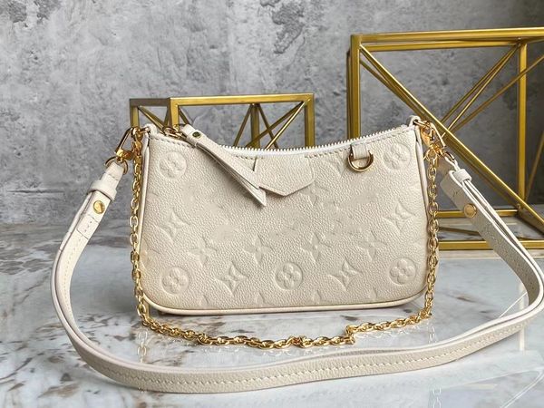 

m81066 easy pouch on strap handbag women's new cowhide embossed