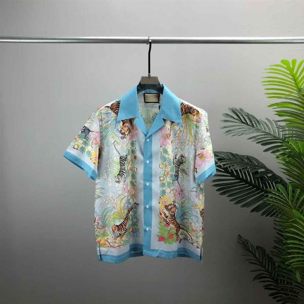 

2021ss spring and summer new high grade cotton printing short sleeve round neck panel t-shirt size m-l-xl--xxxl color black w252t, Black;brown