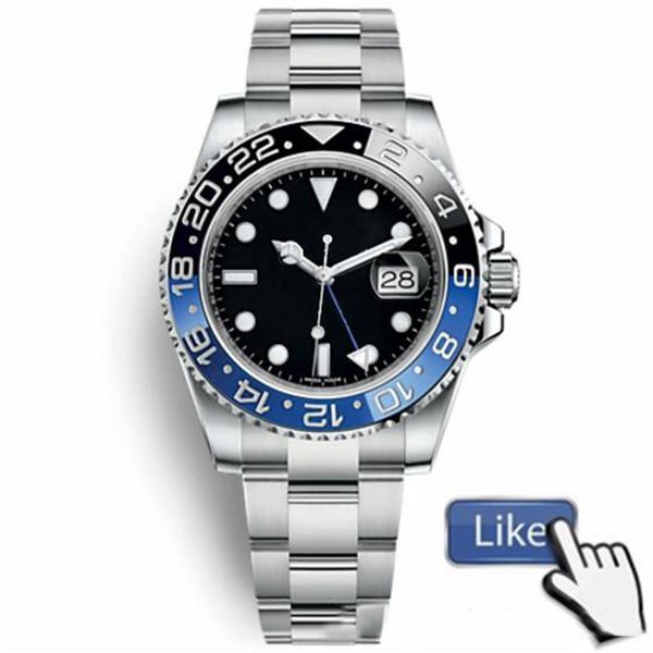 

master ceramic bezel mens watches glide lock clasp strap automatic blue black watch sports crown watch wristwatch orologio rel261a, Slivery;brown