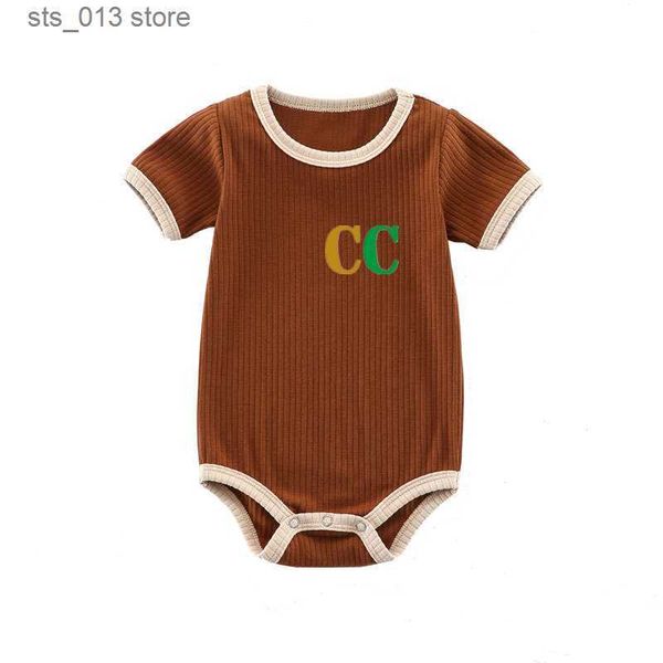 

rompers 3 models newborn baby rompers girls and boy short sleeve cotton clothes brand letter print infant romper children ourfits t230422, Blue