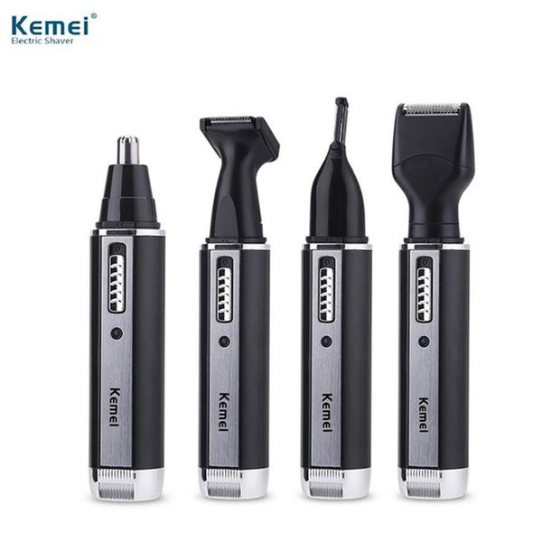 

kemei km-6630 4in1 electric nose hair trimmer usb rechargeable razor razor mens facial care tools190x327m