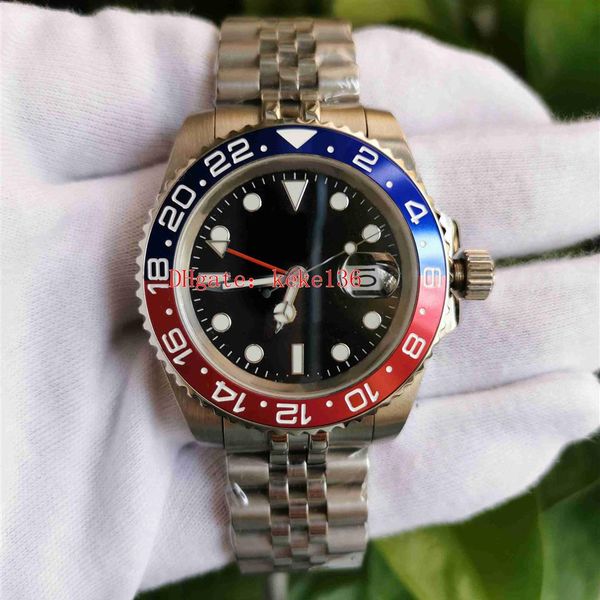 

3 colors bp factory wristwatches 126710 126710blnr 126710blro 40mm 316l batman basel world ceramic jubilee 2813 movement automatic3441, Slivery;brown