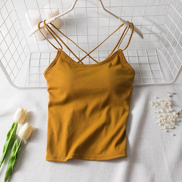 

t-shirt new fashion tank women sleeveless backless lowcut cropped feminino cotton solid basic camis halter elastic short mujer, White