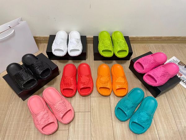 

designer shoes medusas dimension sandal slippers rubber slide palazzos medusas slides hand baroccos biggie three-dimensional men women slipp, Black