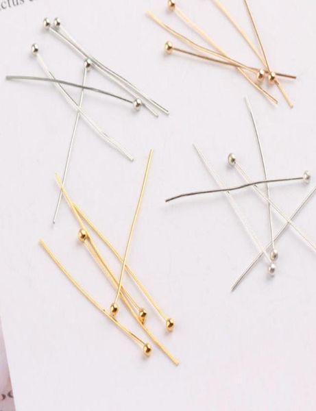 

1000pcslot gold silver silver tone rose gold plated metal ball head pins 20mm ballpins2302878
