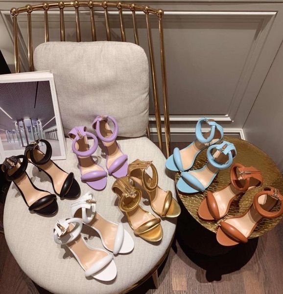 

european and american highheeled sandals 2022 spring and summer new fashion one word buckle open toe high heels women039s leat3732925, Black