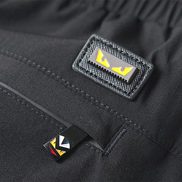 

pants men's summer fashion casual long pants male elastic trousers, Black