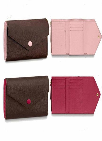 

grid print wallets womens wallet brown flower leather fold purses men short long card holder passport lady folded purs8653003, Red;black