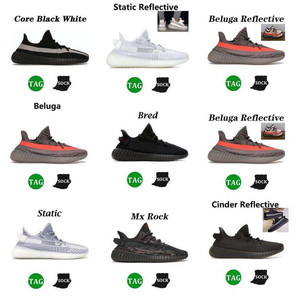

with box yeezzys 2023 casual shoes bright blue zebra men ladies running beluga reflective grey pearl stone cinder carbon single smoothie yr, Black
