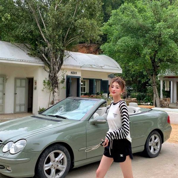 

family spring/summer new casual simple color block printing loose and slim sunscreen t-shirt, White
