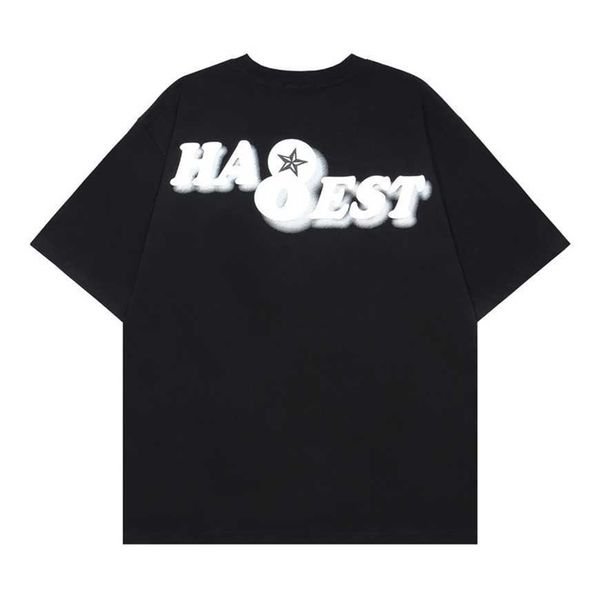 

32% off summer phantom letter printing short sleeve t-shirt for men and women ins fashion street shuai loose top, White;black