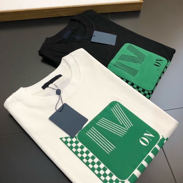 

summer tees new letter logo printing mens and womens pure cotton round neck student t-shirt couple style men women clothes, Black;brown