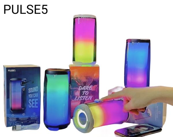 

Wireless Portable pulse Heavy bass Color led lights Bluetooth audio Outdoor party Multifunctional PULSE 5 outdoor speaker