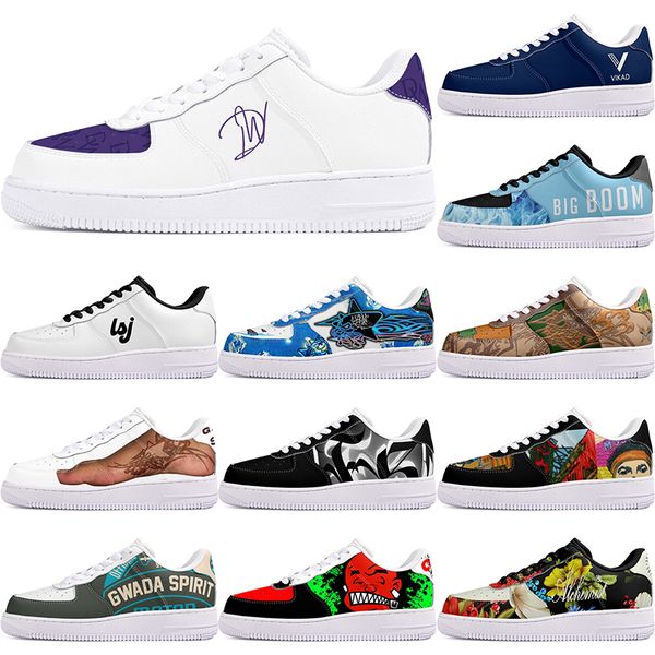 

DIY shoes fashionable autumn mens Leisure shoes one for fashion men women casualplatform sneakers Classic cartoon graffiti trainers comfortable sports 27778