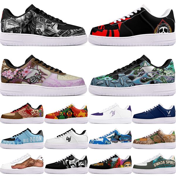 

DIY shoes precious autumn mens Leisure shoes one for beautiful men women casualplatform sneakers Classic cartoon graffiti trainers comfortable sports 34301