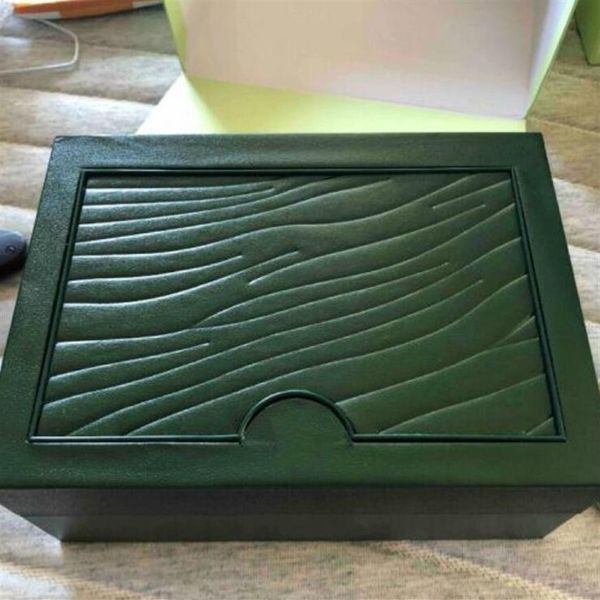 

watch boxes & cases box green brand original with cards and papers certificates handbags for 116610 116660 116710 watches1763, Black;blue