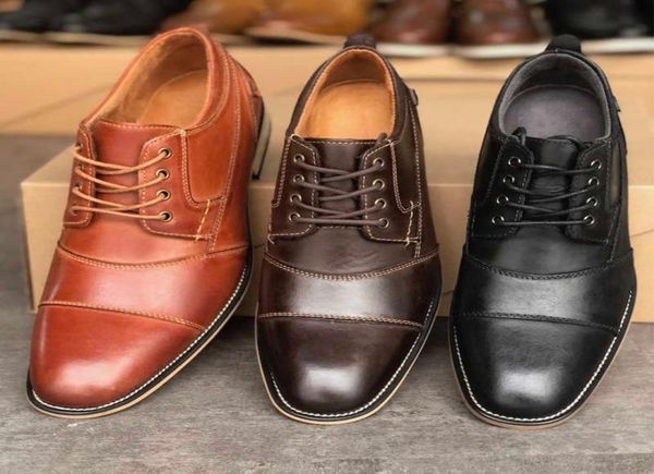 

designer laceup brogue shoe dress shoes trainers men shoe mens leather vintage brandt black brown cap toe leather6992450
