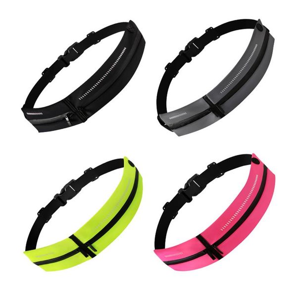 

whole outdoor bag running waist bag women man fanny pack sports bag dual-port waterproof pockets invisible belt mobile pouch239p