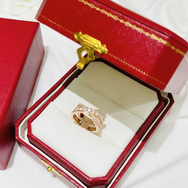 

band rings luxury designer rings for women fine workmanship personality gold and silver jewelry couple gift pair trend big brand diamond goo