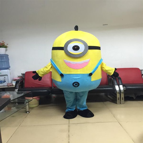 

selling one eye minions mascot costume 225a, Red;yellow