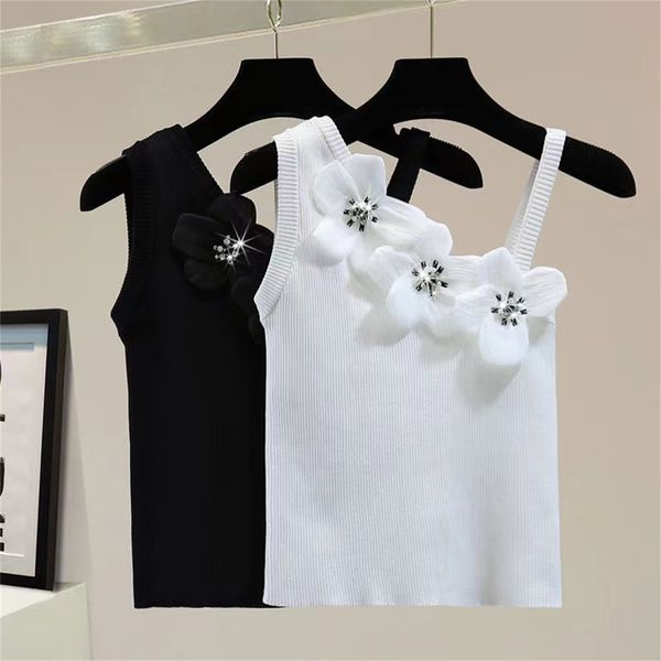 

women knits tank designer embroidery camis female tee sleeveless knitted breathable yoga vest vest sport girls tanks vests outdoor, White