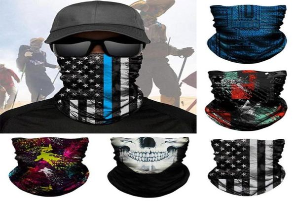 

magic scarf 3d seamless cotton skull bandana hiking sport tube face bicycle headband buffs hunting winter snowboard balaclava7414455, Blue;gray