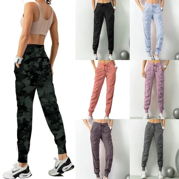 

LL Breathable Sports Pants Gym Clothes Women's Joggers Quick Dry Slim Loose Running Training Fitness LU Leggings Nine Point Pocket Casual Trouses, #5