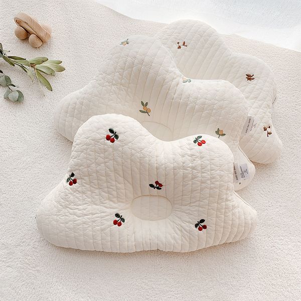 

pillows baby pillows cute cartoon bear olive korean embroidered cotton breathable infant pillow 230422